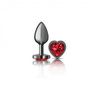 Cheeky Charms- Gunmetal Metal Butt Plug- Heart