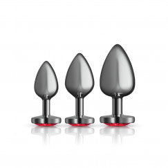 Cheeky Charms - Metal Butt Plug Gunmetal - Round - Anal Trainer Kit